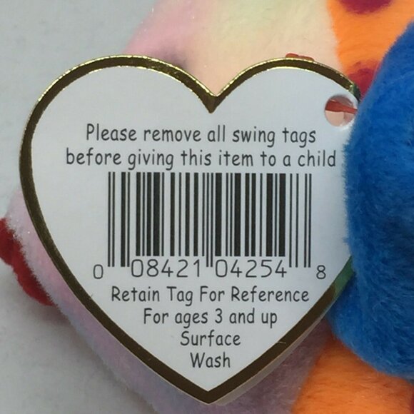 Ty Beanie Baby Lips Fish Plush Stuffed Animal Retired W Tag Birthday Mar 15 1999 - Picture 10 of 10